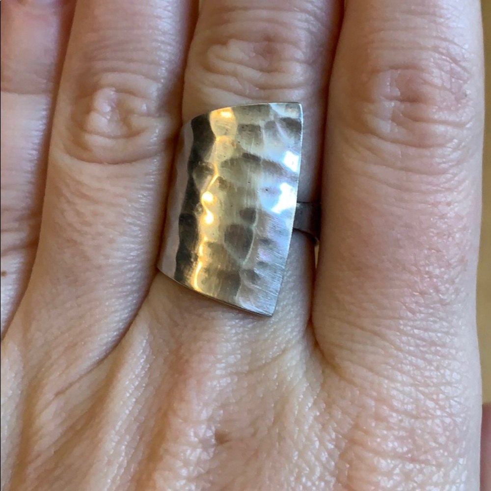 Hammered Silver Ring - image 1